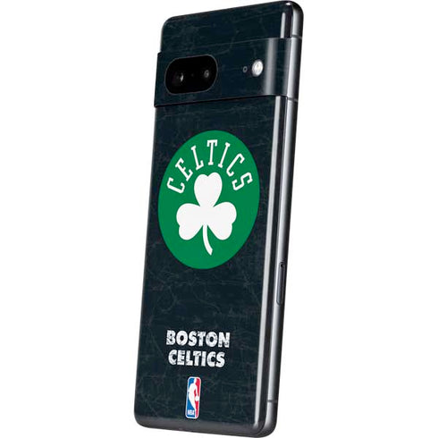NBA Boston Celtics Black Secondary Logo Pixel Skins